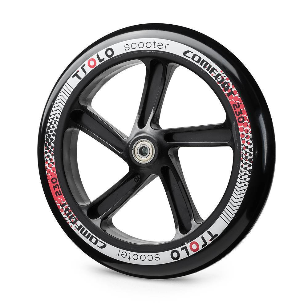 Колесо с подш. Trolo Comfort 230 черный/красный