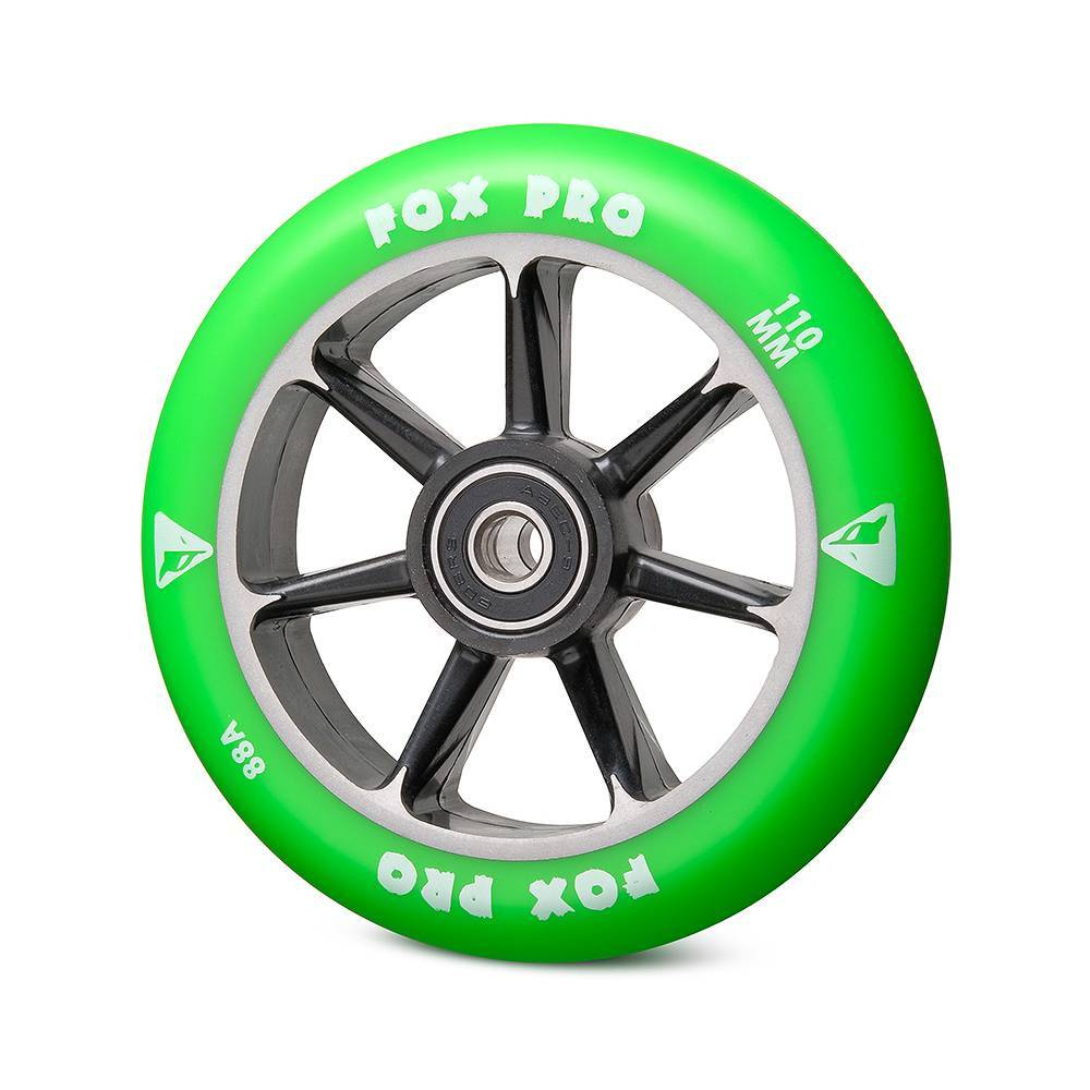 Колесо Fox 7ST 110мм  черный/зеленый