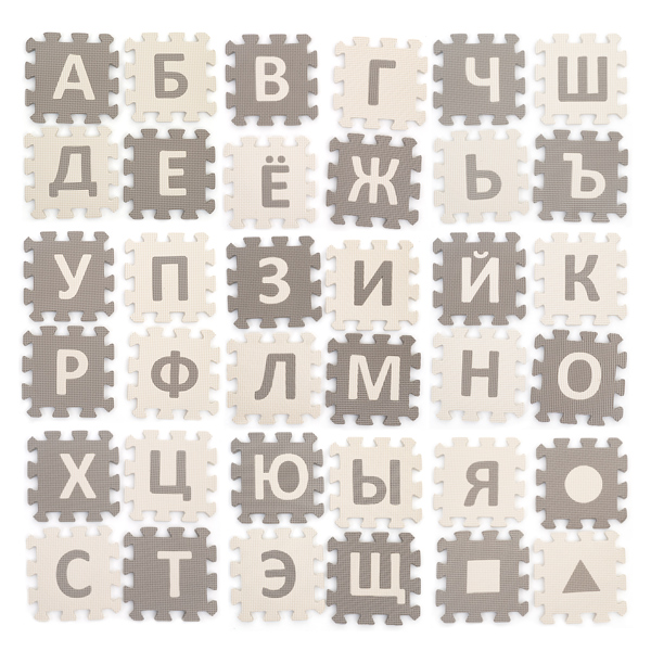 Коврик-пазл 6" с русским алфавитом - NT Funkids "Алфавит-3"  art. KB-001-36-NT, 05