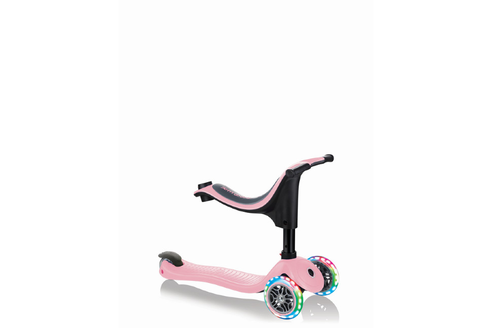 Самокат трехколесный Globber Go up sporty lights пастельно-розовый
