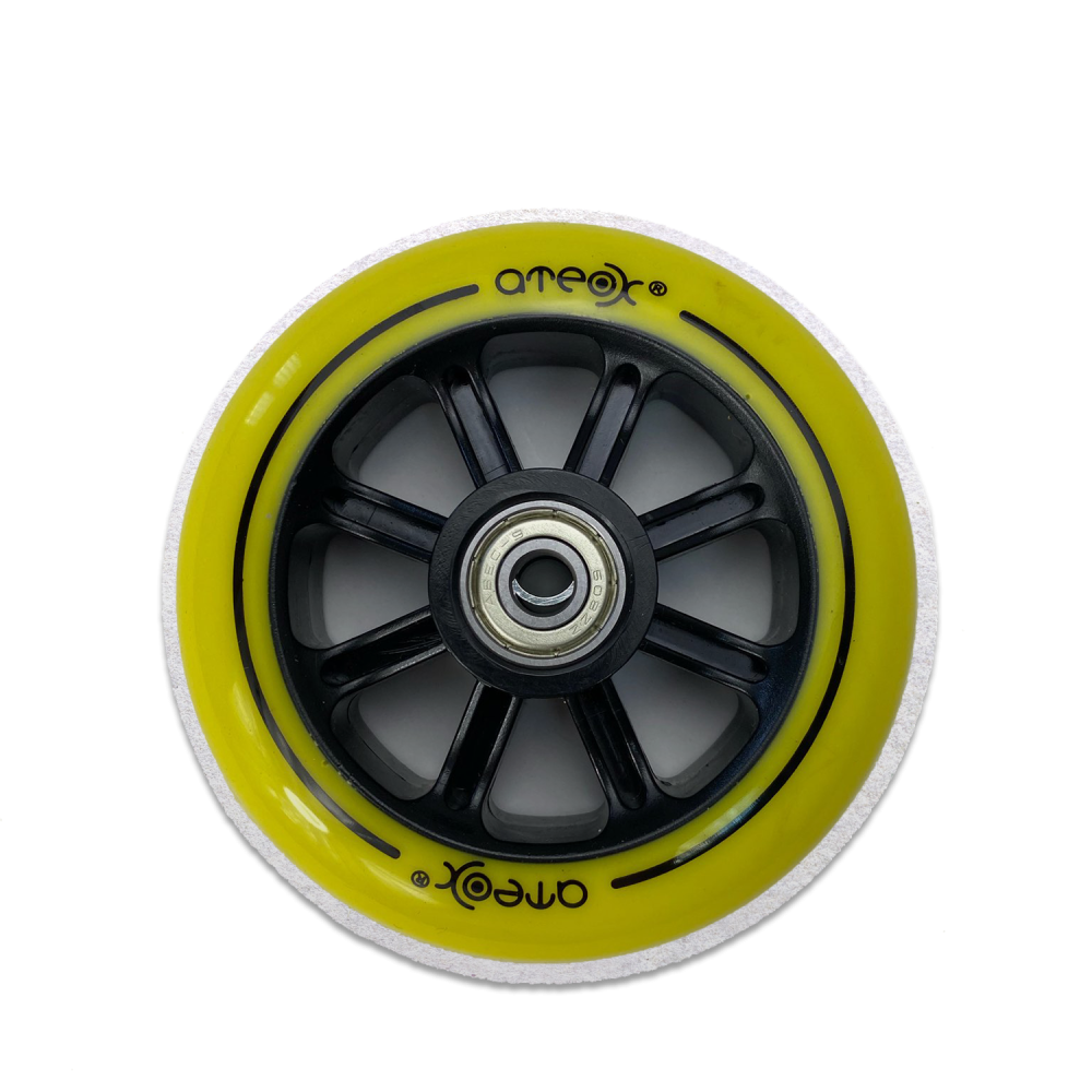 Колесо для трюкового самоката АТЕОХ с подшипниками пластик (100 мм) желтое