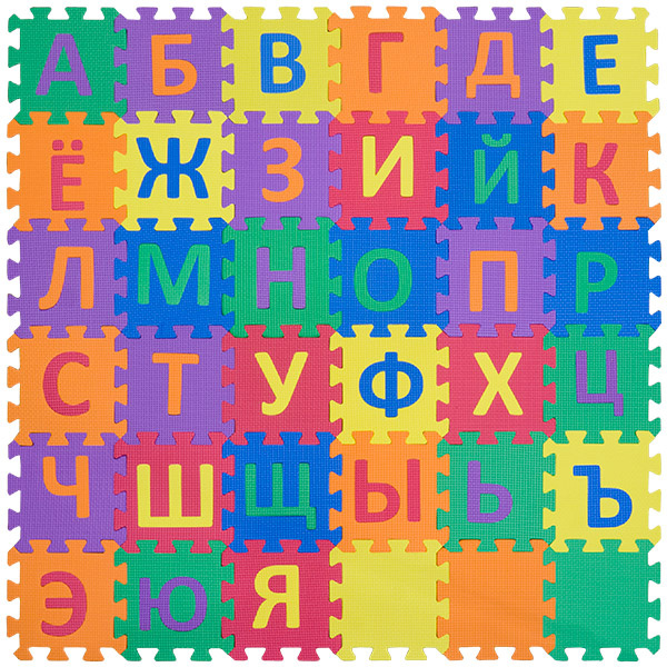 Коврик-пазл 6" с русским алфавитом - NT Funkids "Алфавит-3"  art. KB-001-36-NT , 01